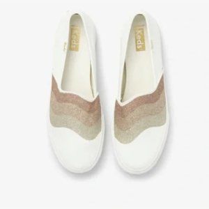 Keds Double Decker Wave Glitter Sneaker, Size 8